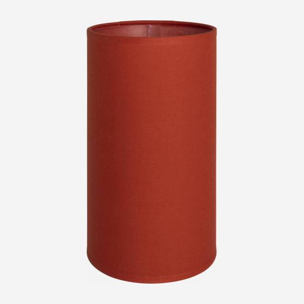 Abat-jour en coton - 12 x 22,5 cm - Rouge feutré