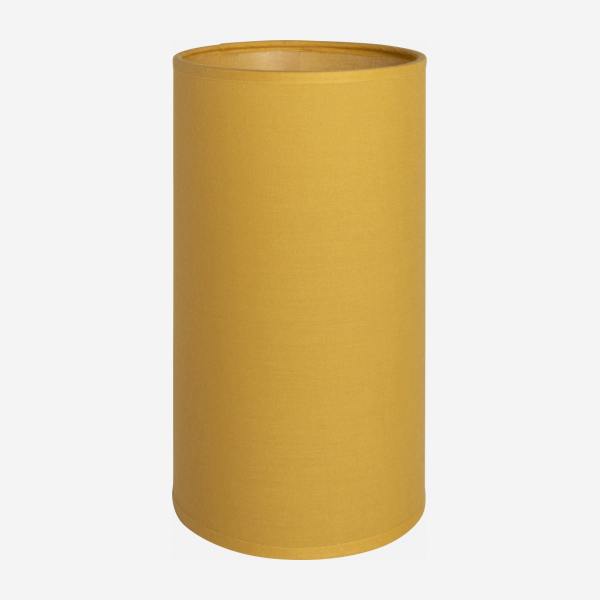 Abajur em algodão - 12 x 22,5 cm - Amarelo mostarda