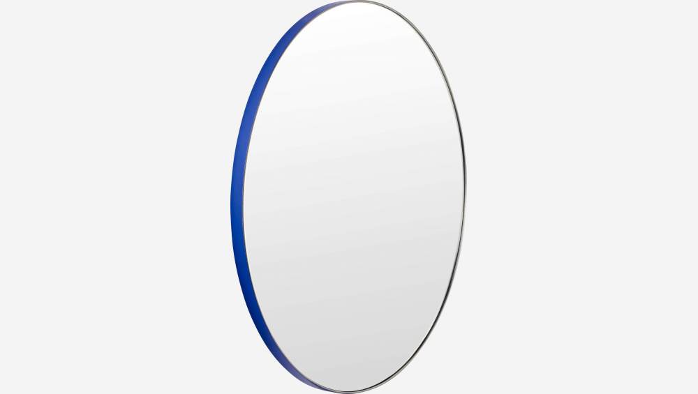 Miroir rond en verre - 60 cm - Bleu