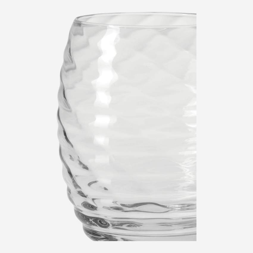 Lot de 4 gobelets en verre - 465 ml - Transparent