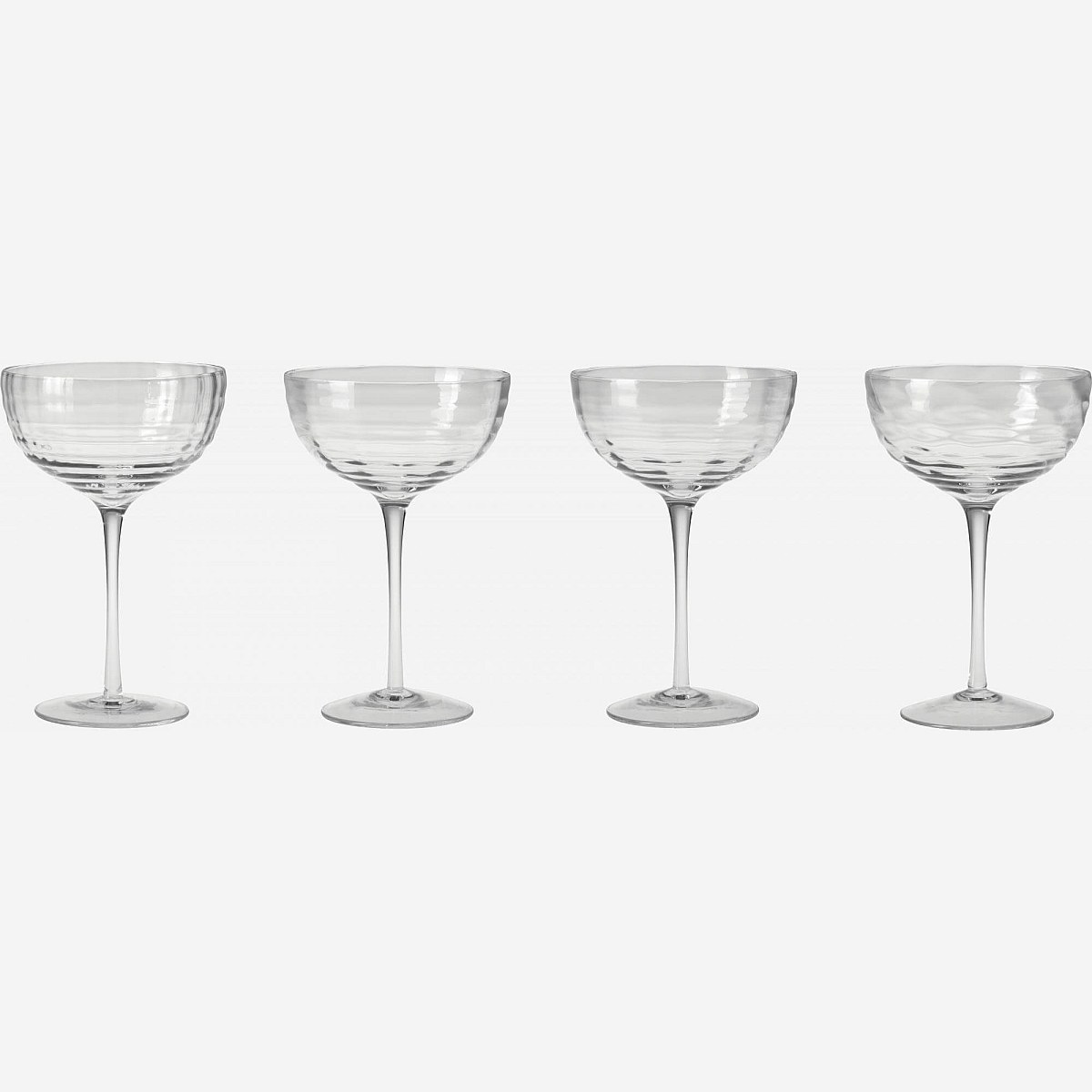 Tanya Lot de 4 flûtes à champagne en verre bullé 125 ml Habitat