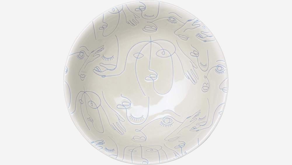 Bol de porcelana - 12 cm - Estampado caras by F. Jacques