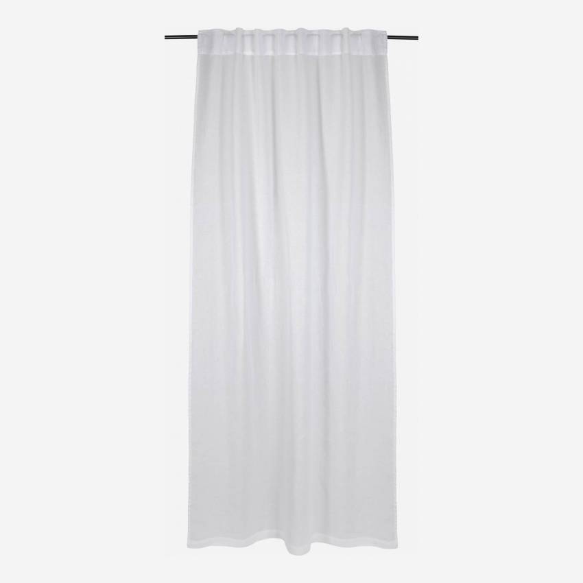 Set 2 cortinas de lino - 140 x 260 cm - Blanco