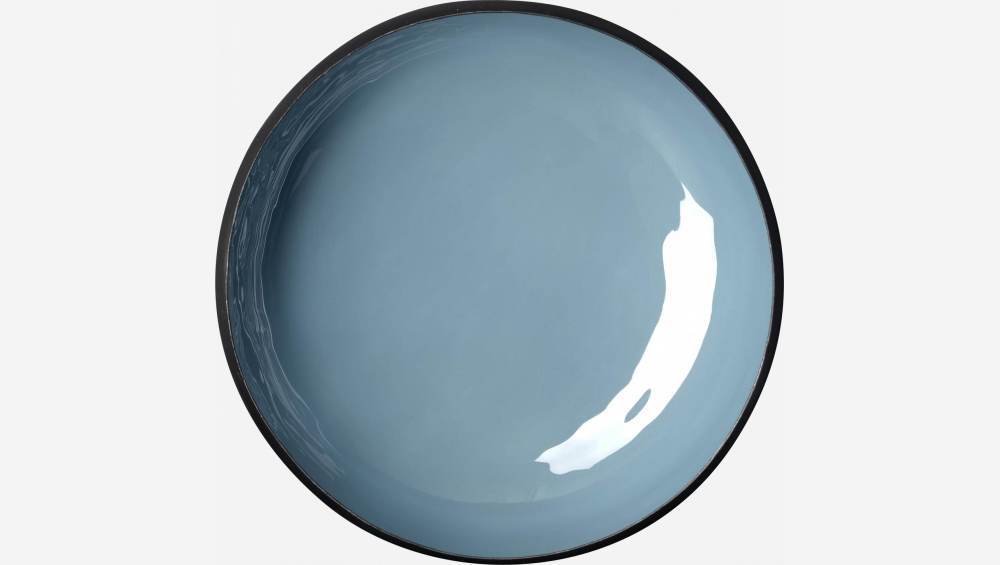 Bol décoratif en métal -20 x 18 cm - Bleu