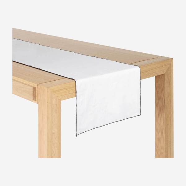 Camino de mesa de lino - 40 x 150 cm - Blanco