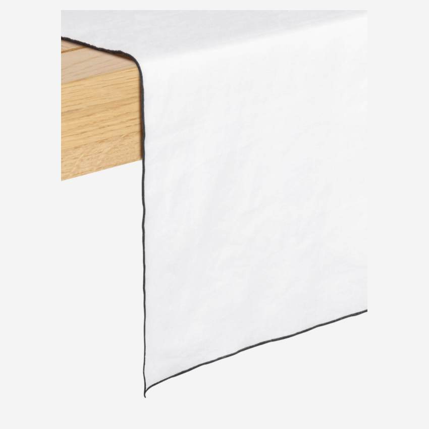 Camino de mesa de lino - 40 x 150 cm - Blanco