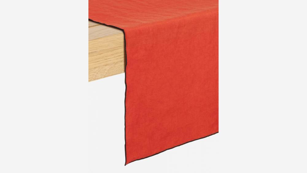 Travers de table en lin - 40 x 150 cm - Terracotta