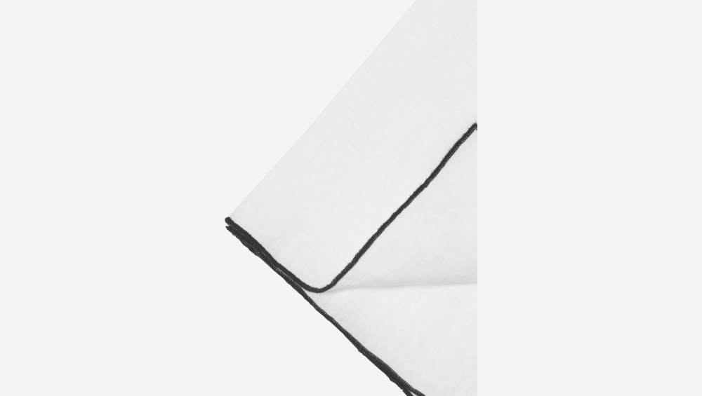 Set 2 servilletas de lino - 45 x 45 cm -Blanco