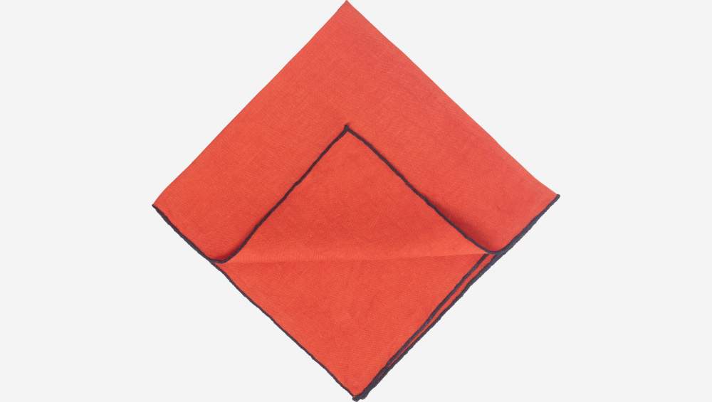 Set 2 servilletas de lino - 45 x 45 cm -Terracota