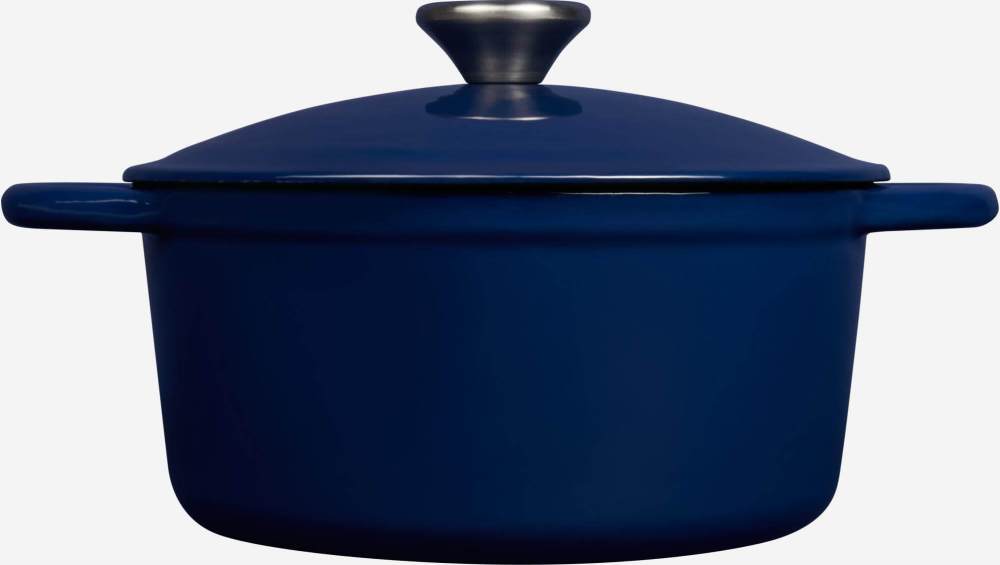 Cast iron cooker 20 cm, blue