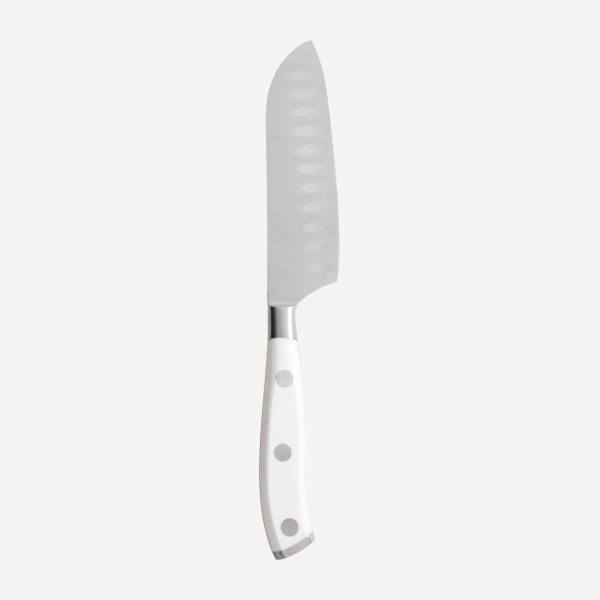 Santoku knife with white handle