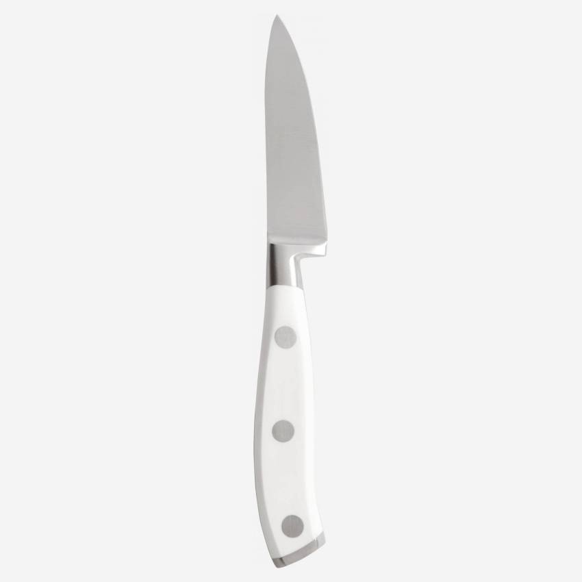 Paring knife with white handle