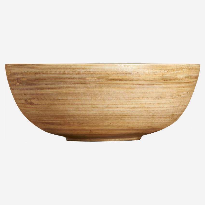 Wooden salad bowl - 15.3 cm - Natural
