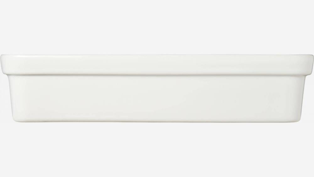 Earthenware rectangular oven tray - 27 x 17 cm - White