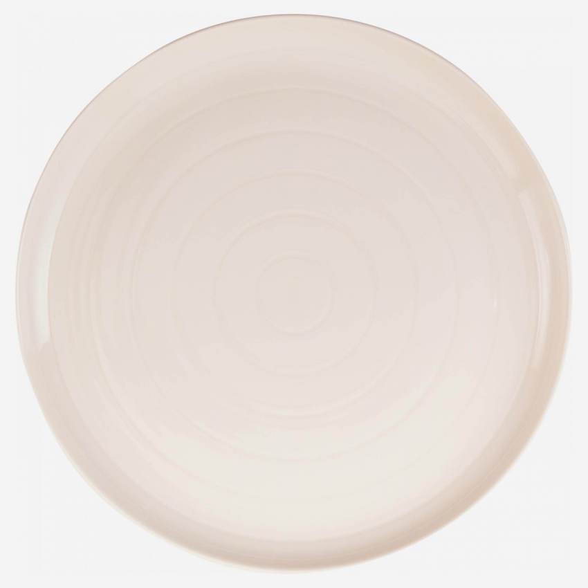 Assiette plate en porcelaine - 27cm - Crème