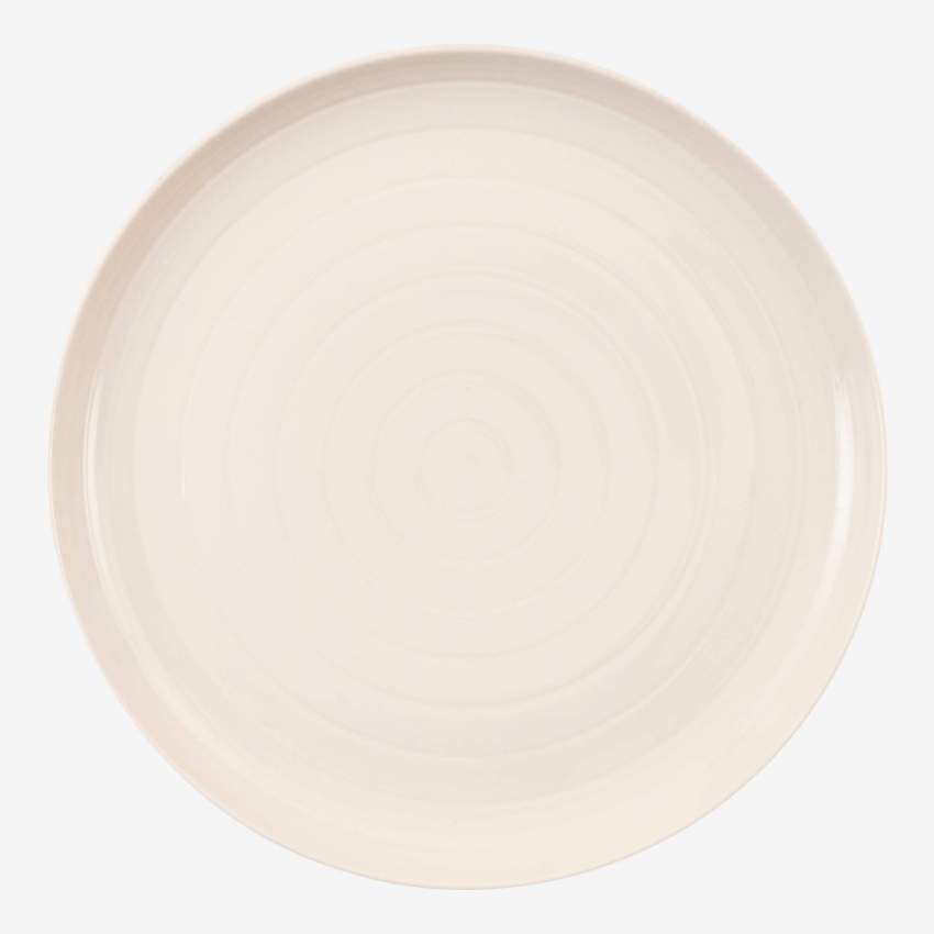 Plato de postre de porcelana - 21cm - Crema