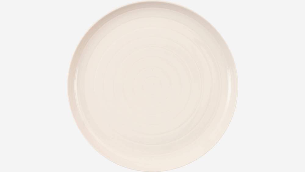 Plato de postre de porcelana - 21cm - Crema