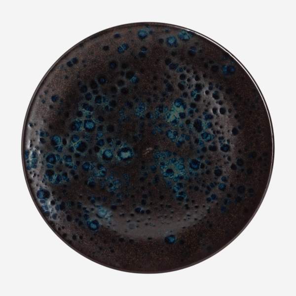 Dessertbord aardewerk - 21 cm - Zwart
