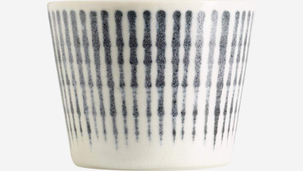 Tasse aus Porzellan - Blaue Streifen - 180 ml
