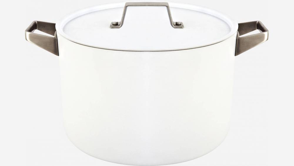 Aluminium and ceramic cooking pot with lid - 22 cm