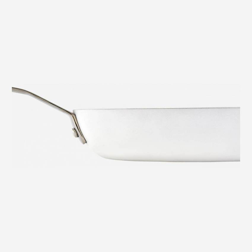 Poêle 28 cm en aluminium extérieur blanc et revêtement intérieur céramique