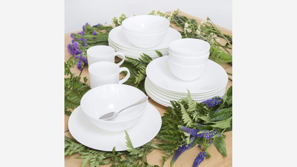 Porcelain pasta plate - 24 cm - White