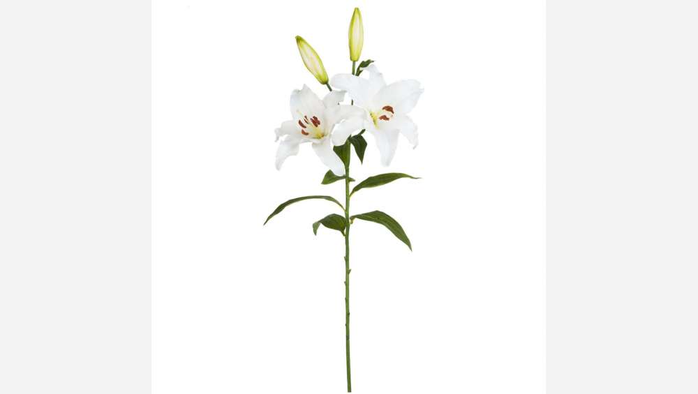 Künstliche Rubrum-Lilie, 90 cm, weiß