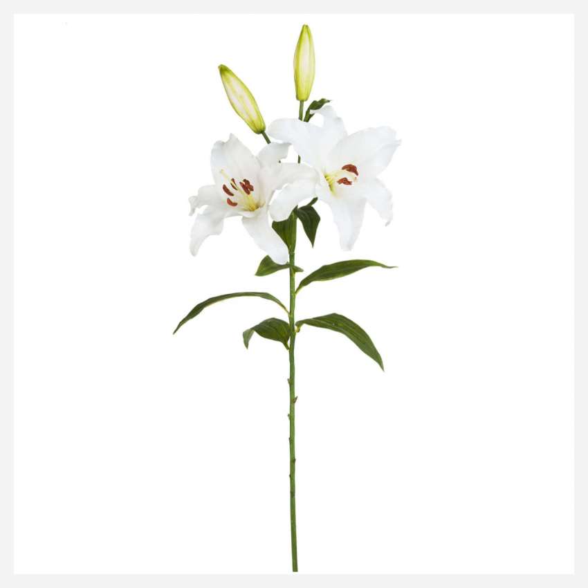 Künstliche Rubrum-Lilie, 90 cm, weiß