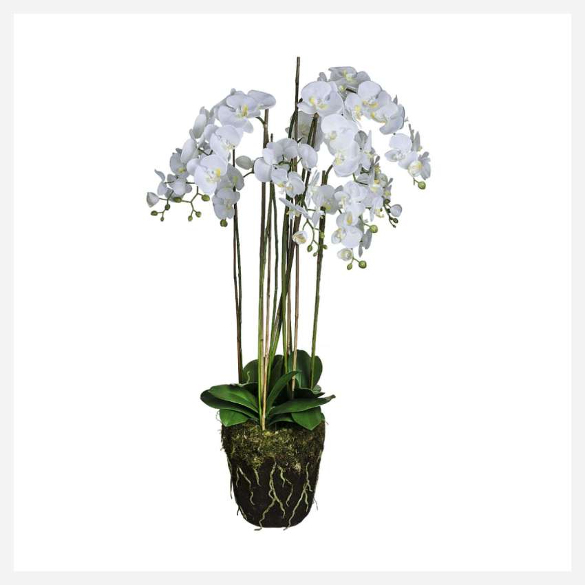 Artificial white Phalaenopsis Orchid plant 130cm XXL