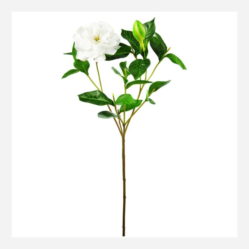 Artificial white gardenia 75cm
