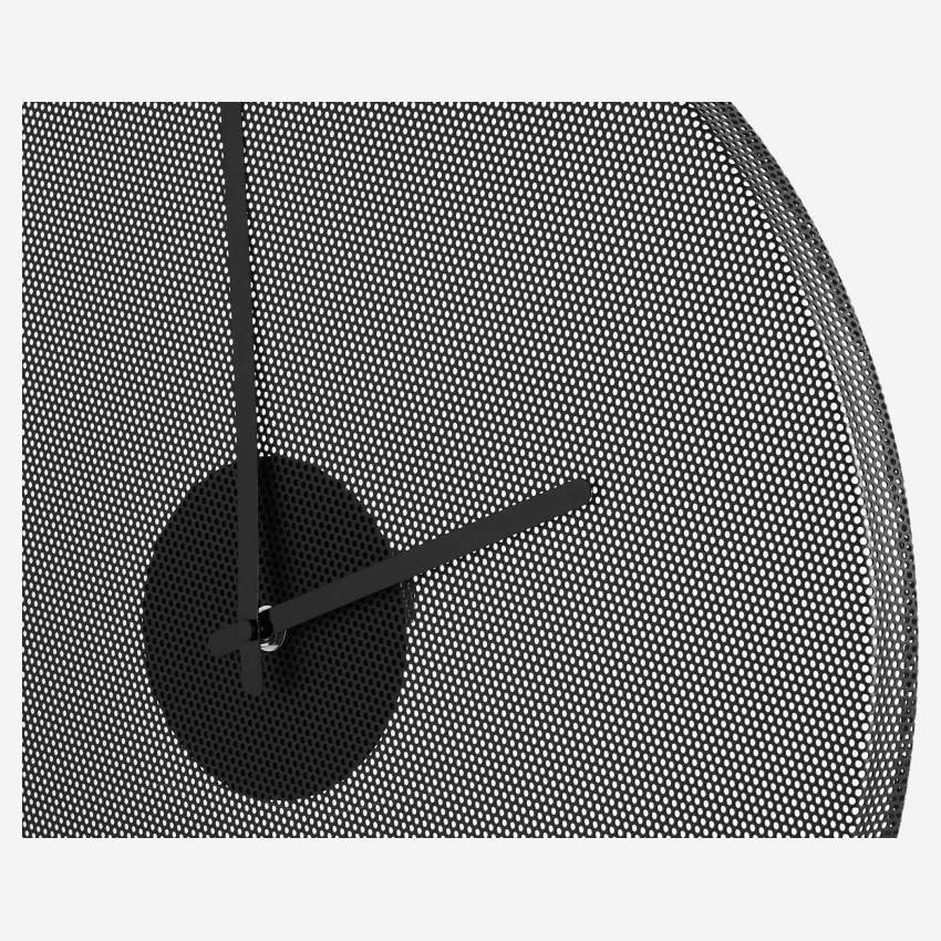 Horloge murale en métal - 43 cm - Noir