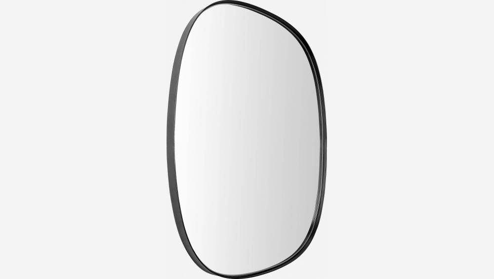 Miroir ovale en métal - 79 x 69 cm