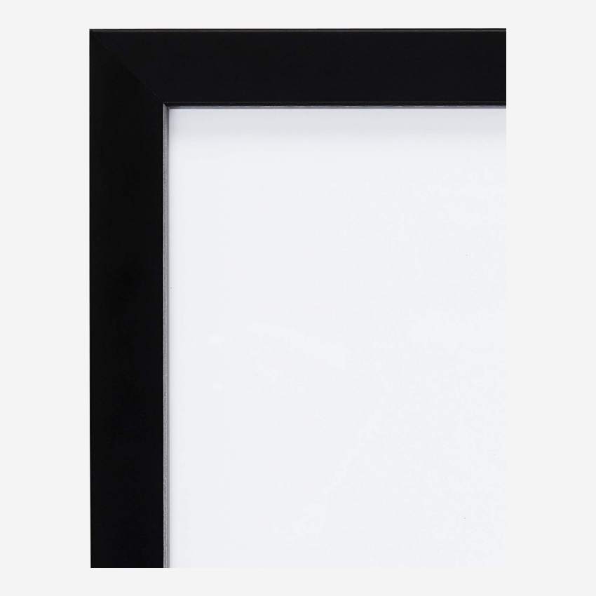 Marco para pared de abedul - 18 x 24 cm - Negro