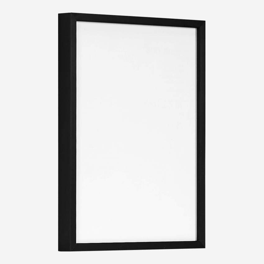Marco de fotos de aluminio - 18 x 24 cm - Negro