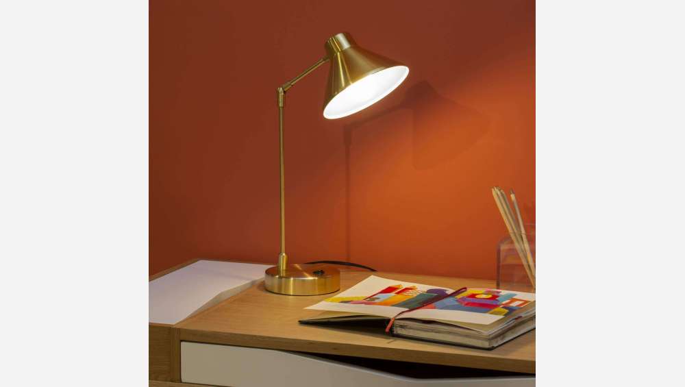 Brass desk lamp