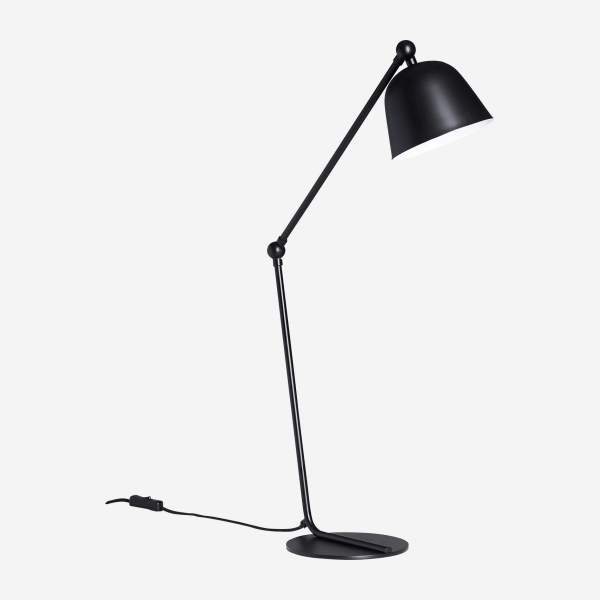 Lámpara de mesa de metal  - Altura 81 cm- Negra  
