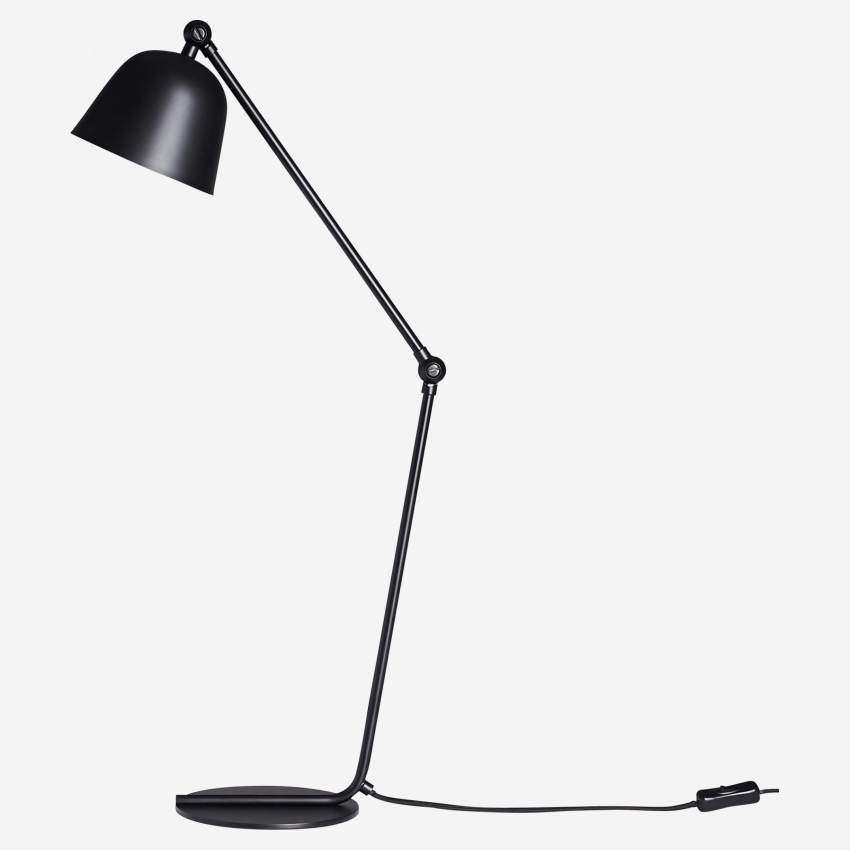 Lámpara de mesa de metal  - Altura 81 cm- Negra  