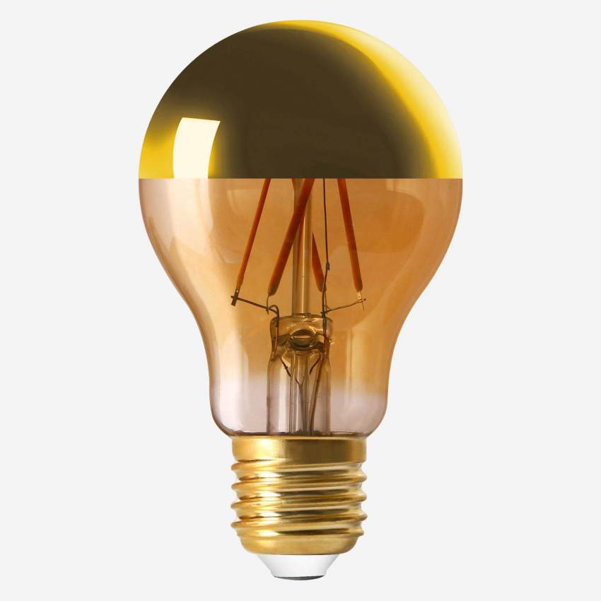 Ampoule standard à LED A60 E27 calotte dorée - 6W - 2700K 