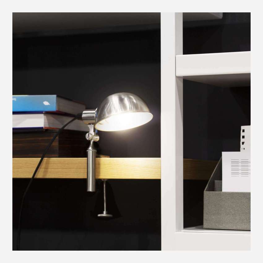 Lámpara de despacho con pinza de acero metal