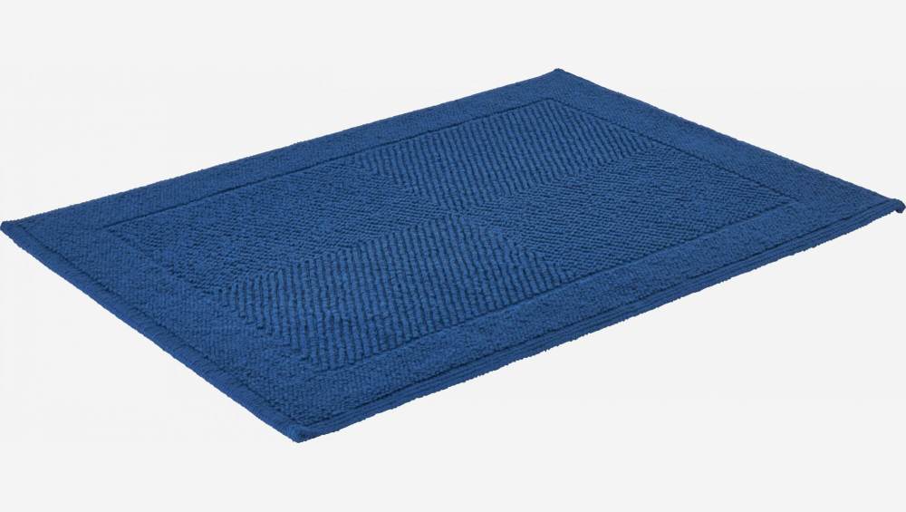 Bath mat 80x60cm blue cotton