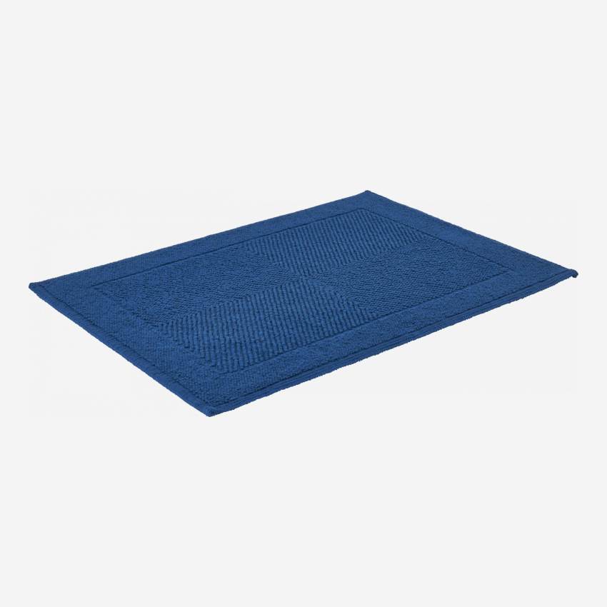 Bath mat 80x60cm blue cotton