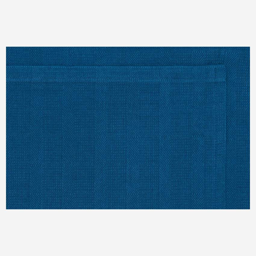 Cobalt blue cotton apron