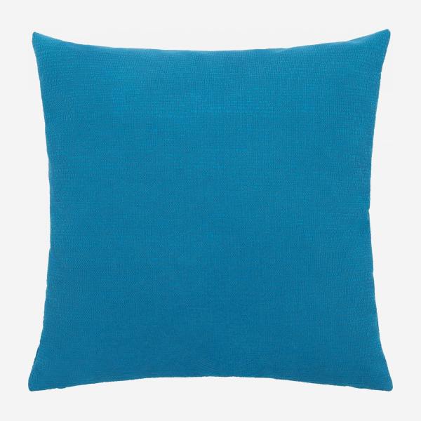 Cushion 45x45cm blue textured velvet