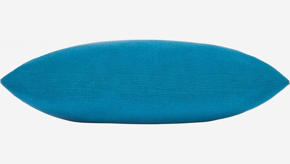 Cushion 45x45cm blue textured velvet