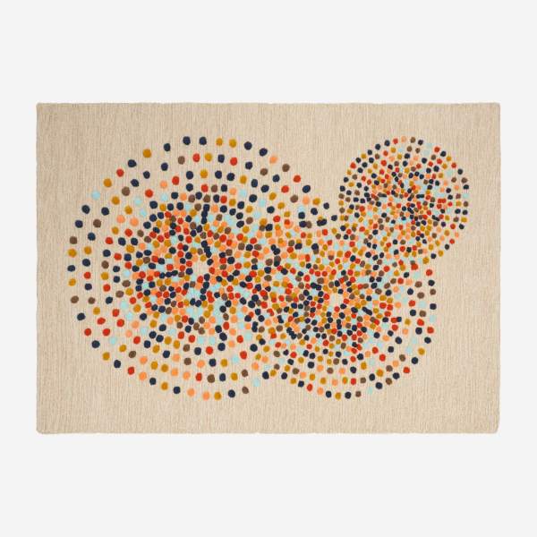 Tapete de lã tufado à mão 250x350cm multicolor