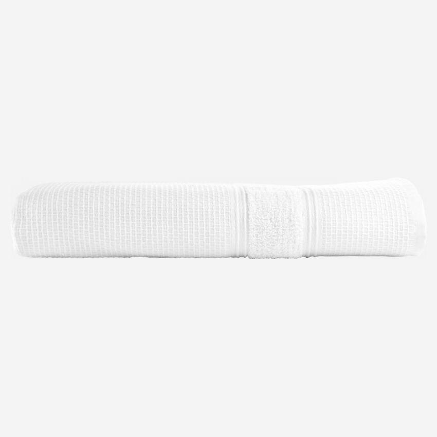 Serviette de toilette en coton - 70 x 140 cm - Blanc