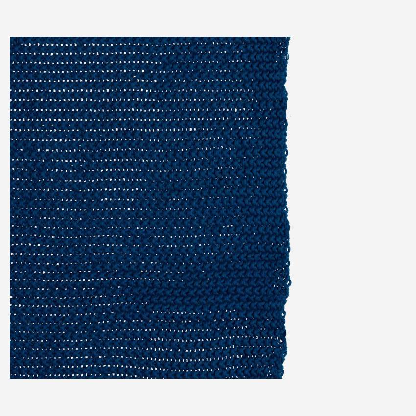 Plaid Tejido de Algodón 130 x 170 cm - Azul