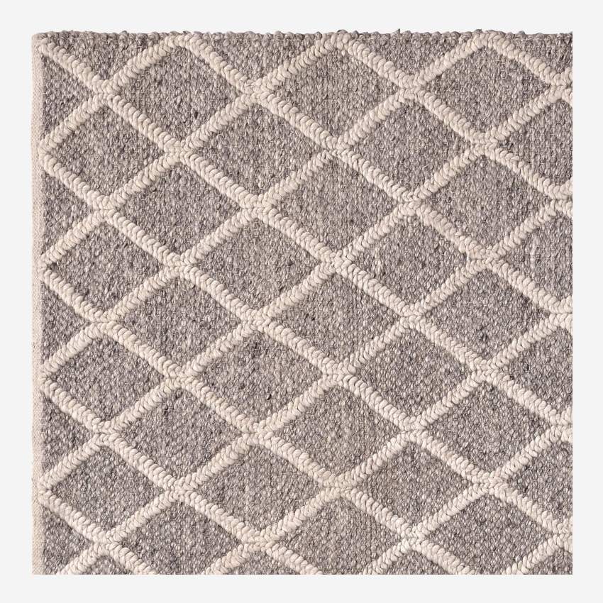 Hand woven rug - 170 x 240 cm - Grey