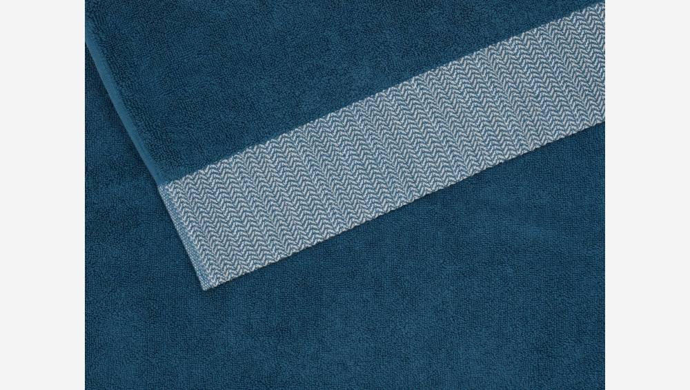 Drap de bain en coton - 100 x 150 cm - Bleu