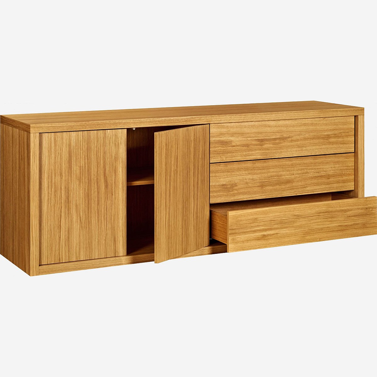 Genna - Mueble de almacenaje de roble - Habitat